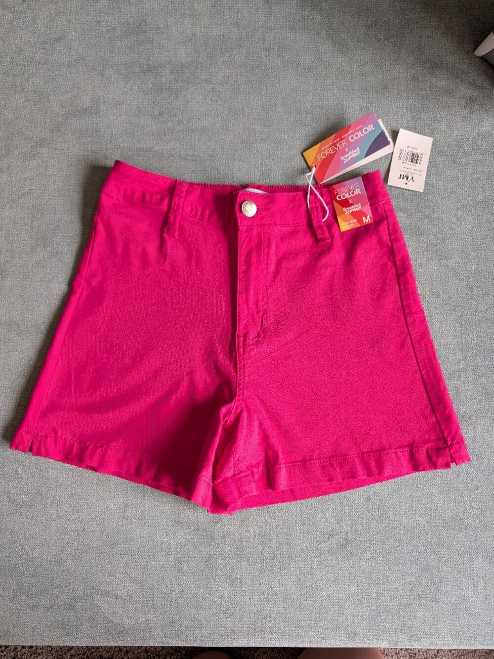 NWT Freckled Poppy High Rise Magenta Pink Shorts Forever Color